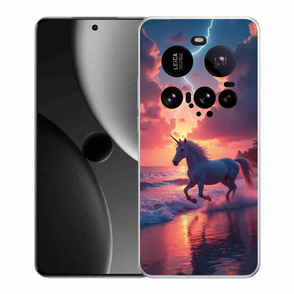 Gelový kryt mmCase na Xiaomi 15 Ultra - jednorožec na pláži