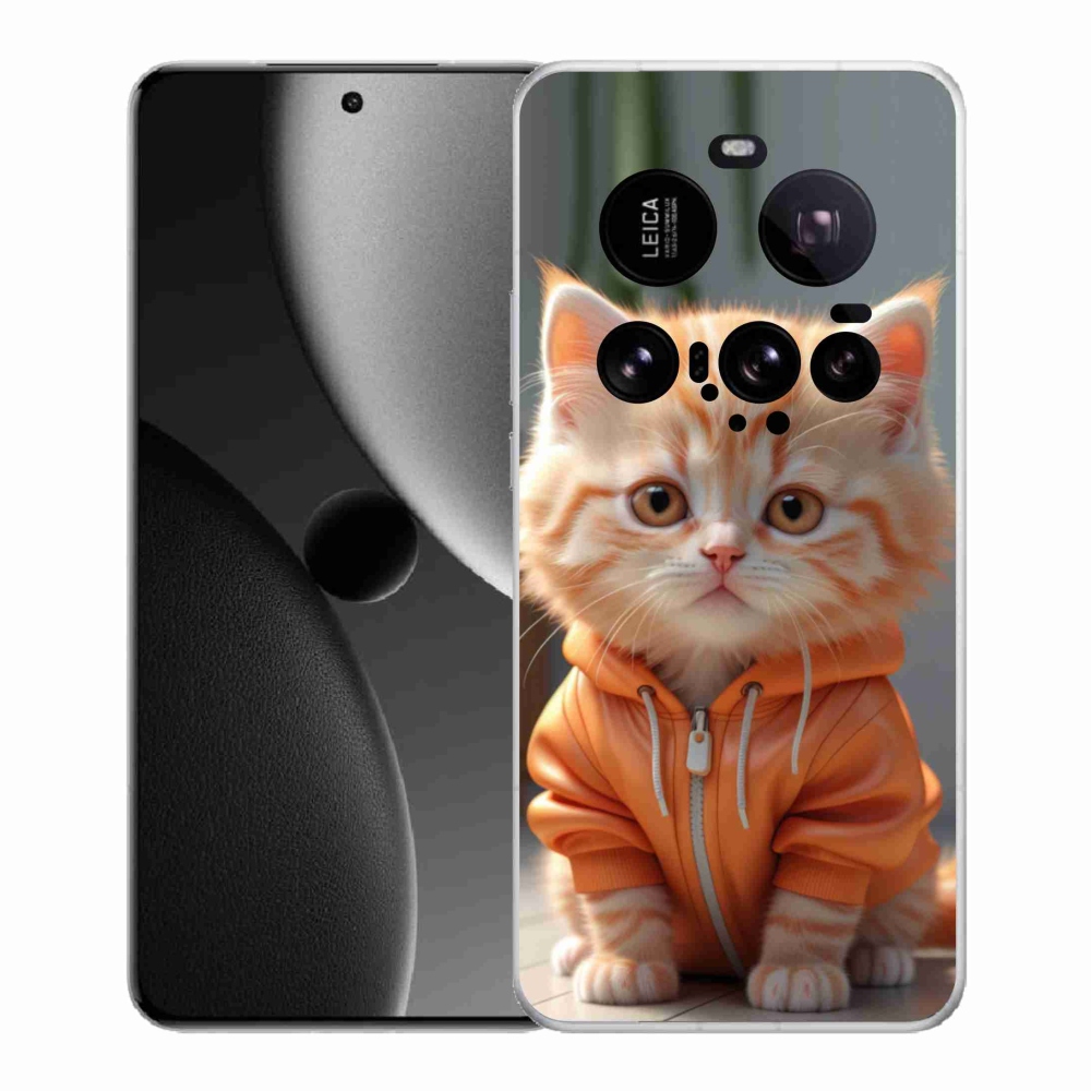 Gelový kryt mmCase na Xiaomi 15 Ultra - kotě v mikině