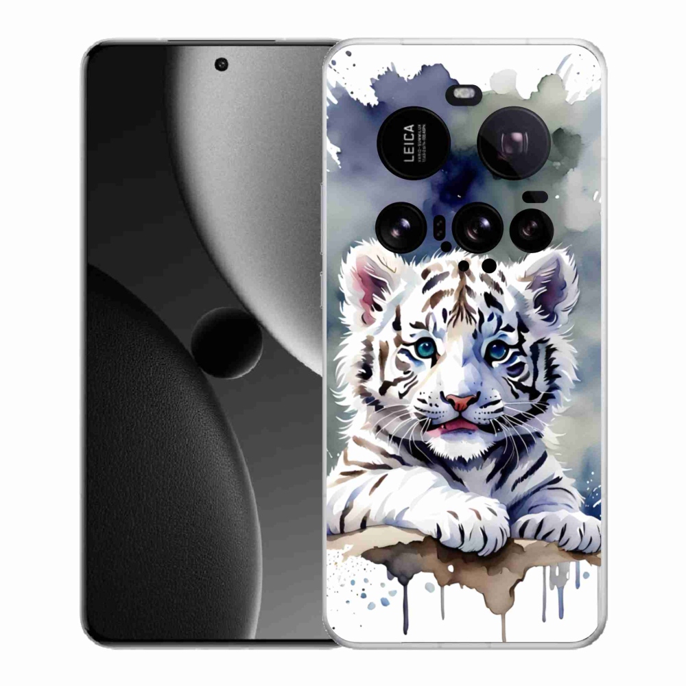 Gelový kryt mmCase na Xiaomi 15 Ultra - mládě bílého tygra