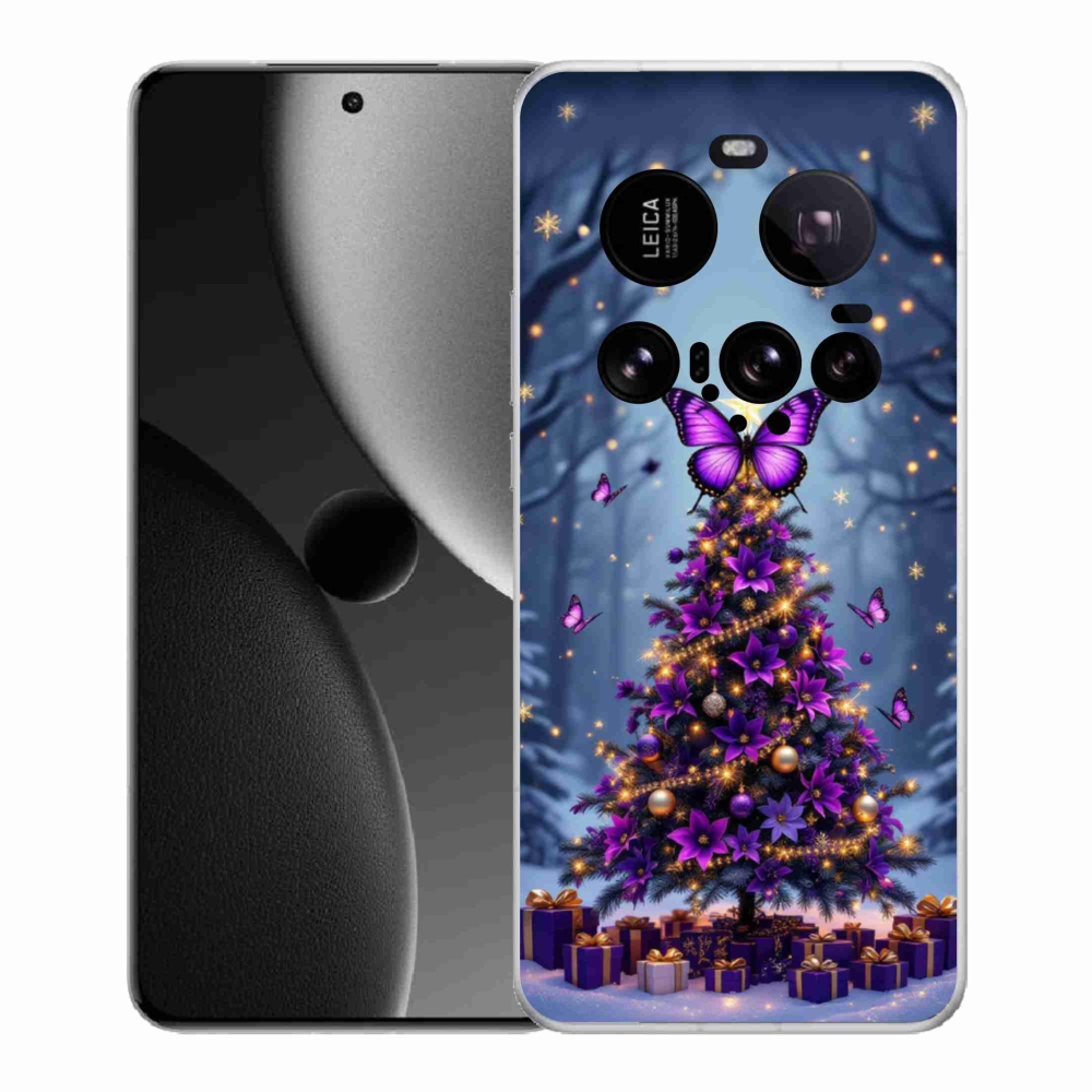 Gelový kryt mmCase na Xiaomi 15 Ultra - motýlí vánoční stromek