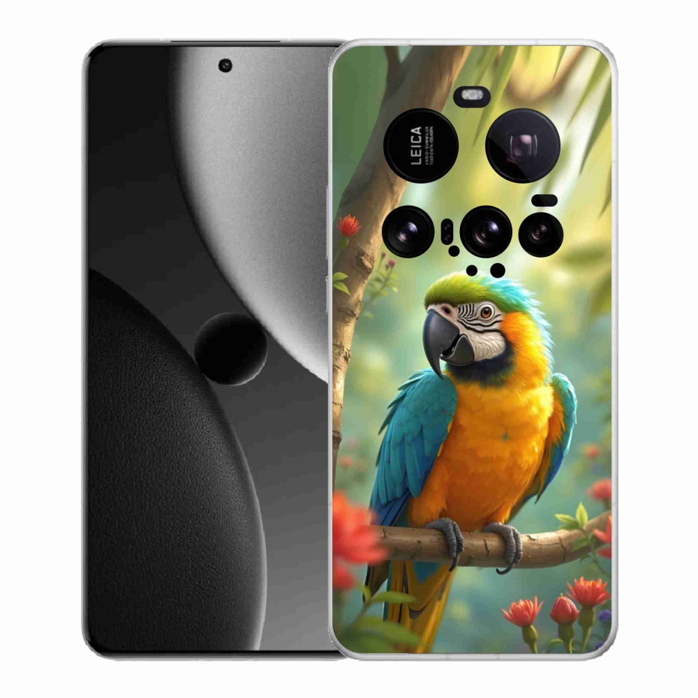 Gelový kryt mmCase na Xiaomi 15 Ultra - papoušek ara modrožlutá
