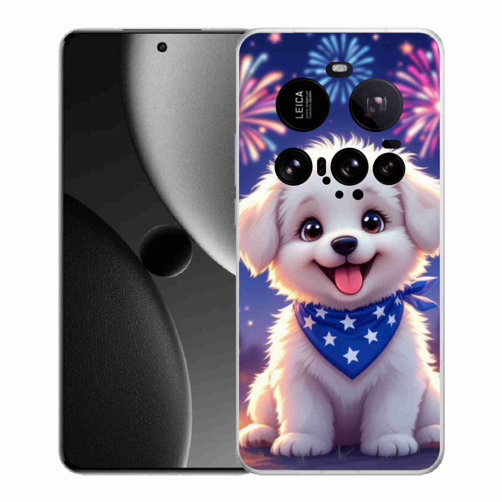 Gelový kryt mmCase na Xiaomi 15 Ultra - slavnostní štěně