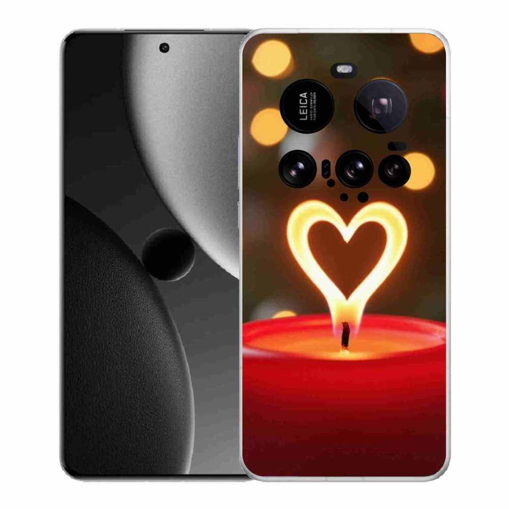 Gelový kryt mmCase na Xiaomi 15 Ultra - srdce z plamene