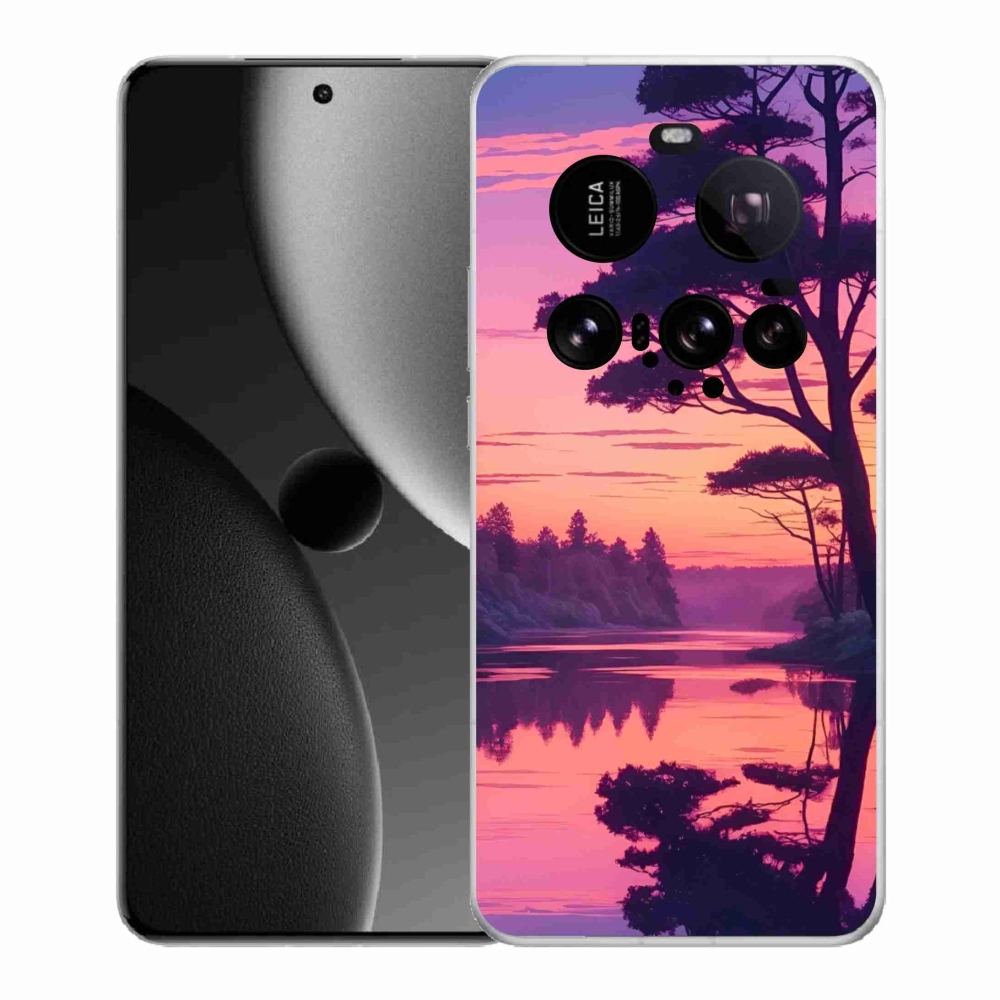 Gelový kryt mmCase na Xiaomi 15 Ultra - západ slunce nad jezerem