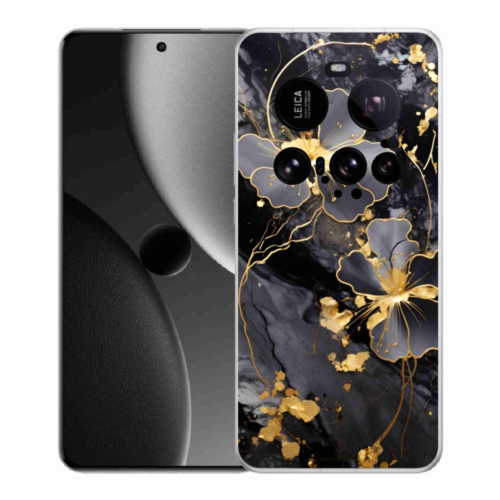 Gelový kryt mmCase na Xiaomi 15 Ultra - zlaté květy