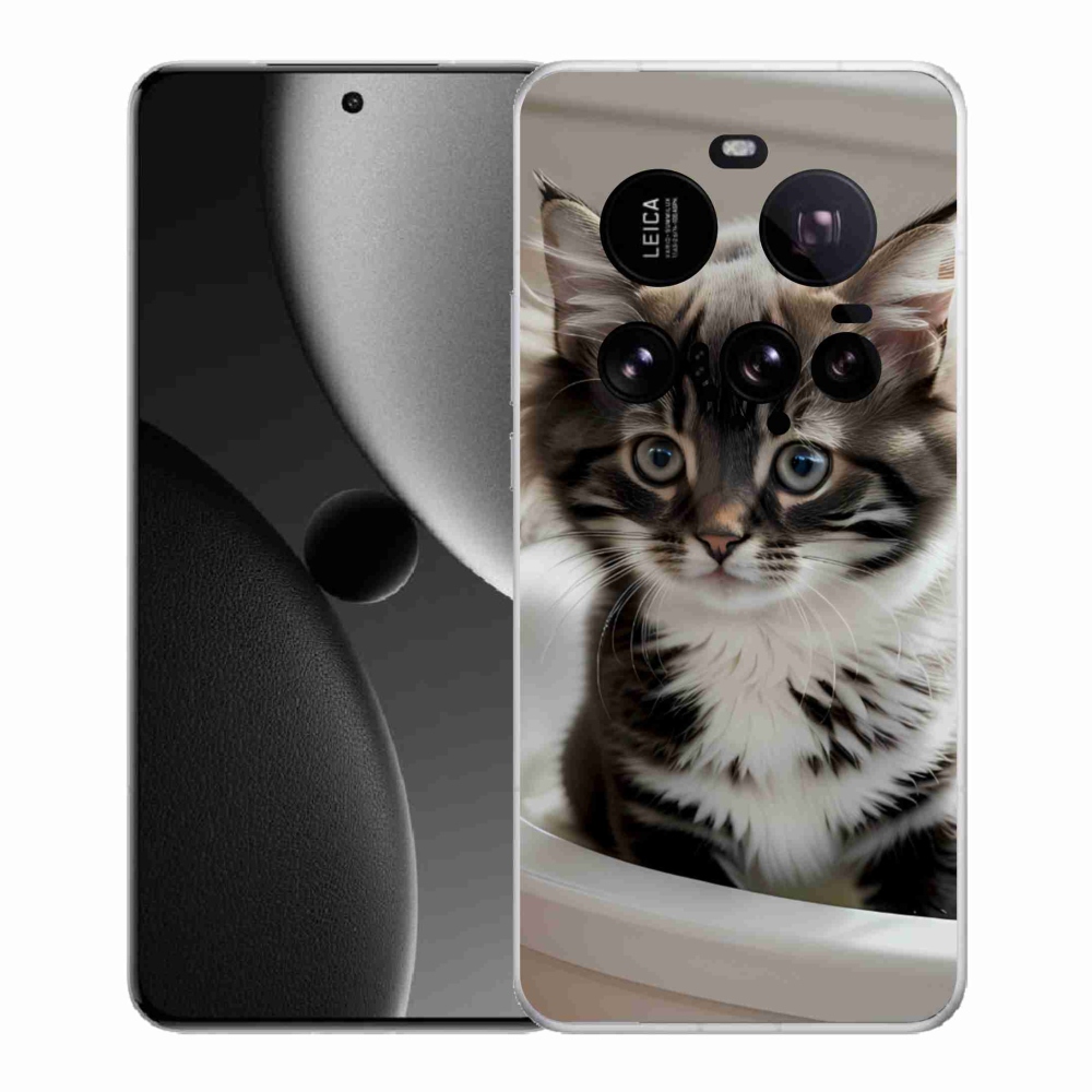 Gelový kryt mmCase na Xiaomi 15 Ultra - zvědavé kotě