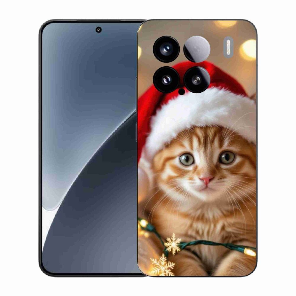Gelový kryt mmCase na Xiaomi 15 - vánoční kotě