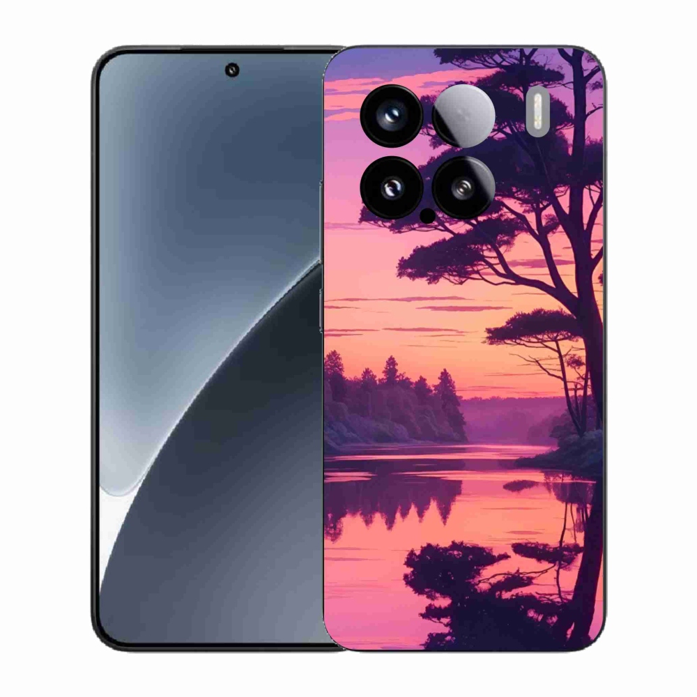 Gelový kryt mmCase na Xiaomi 15 - západ slunce nad jezerem