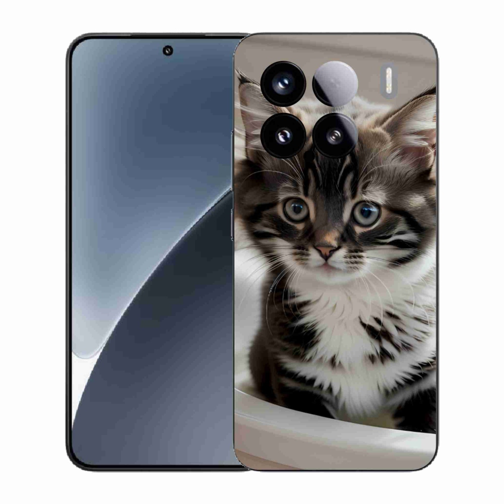 Gelový kryt mmCase na Xiaomi 15 - zvědavé kotě