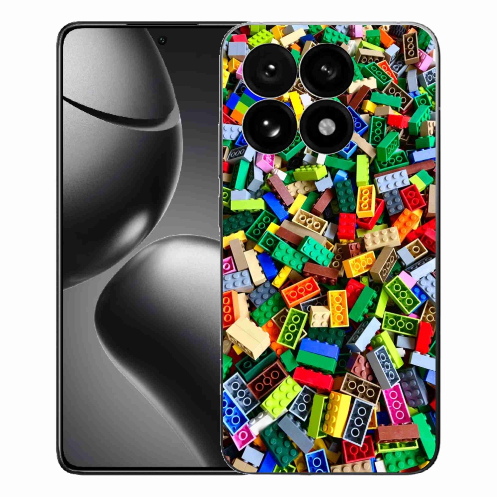 Gelový kryt mmCase na Xiaomi 15T - barevné stavební kostky