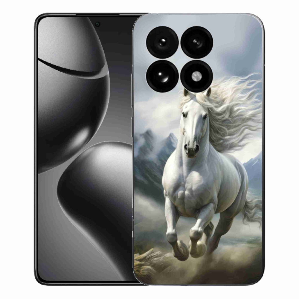 Gelový kryt mmCase na Xiaomi 15T - běžící bílý kůň 3