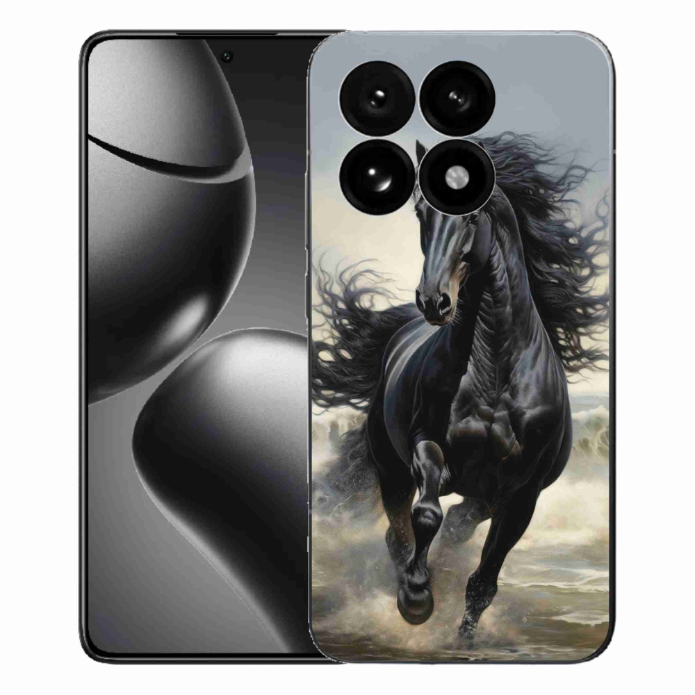 Gelový kryt mmCase na Xiaomi 15T - běžící černý kůň