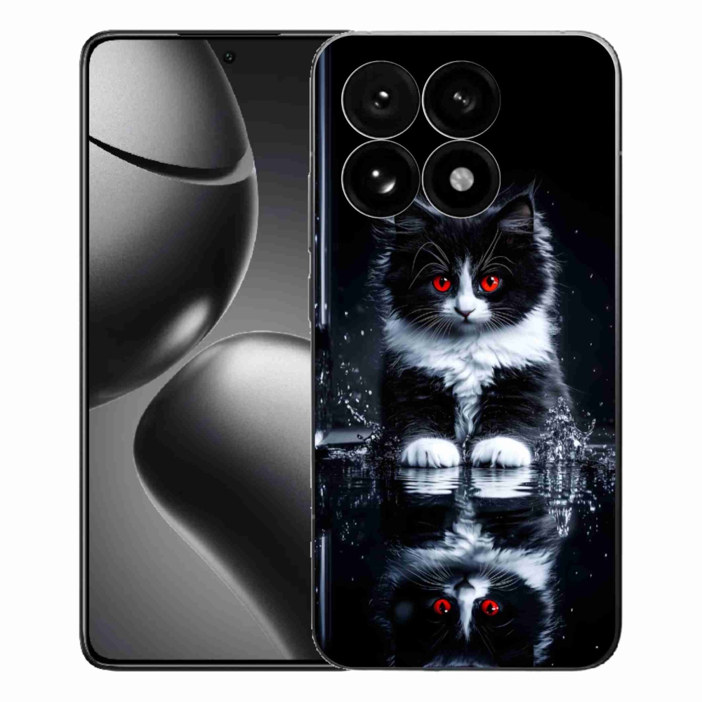 Gelový kryt mmCase na Xiaomi 15T - černobílé kotě
