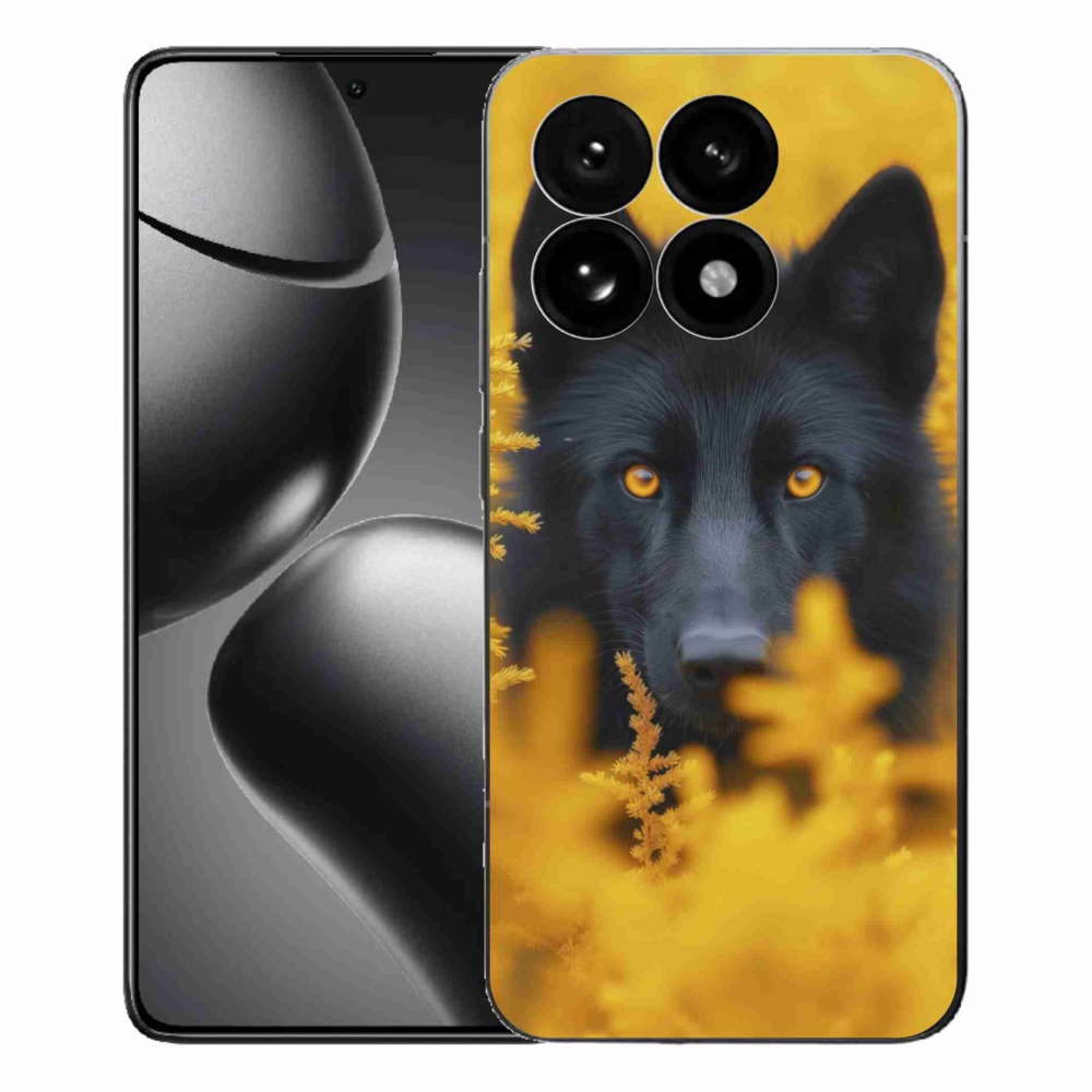 Gelový kryt mmCase na Xiaomi 15T - černý vlk 2