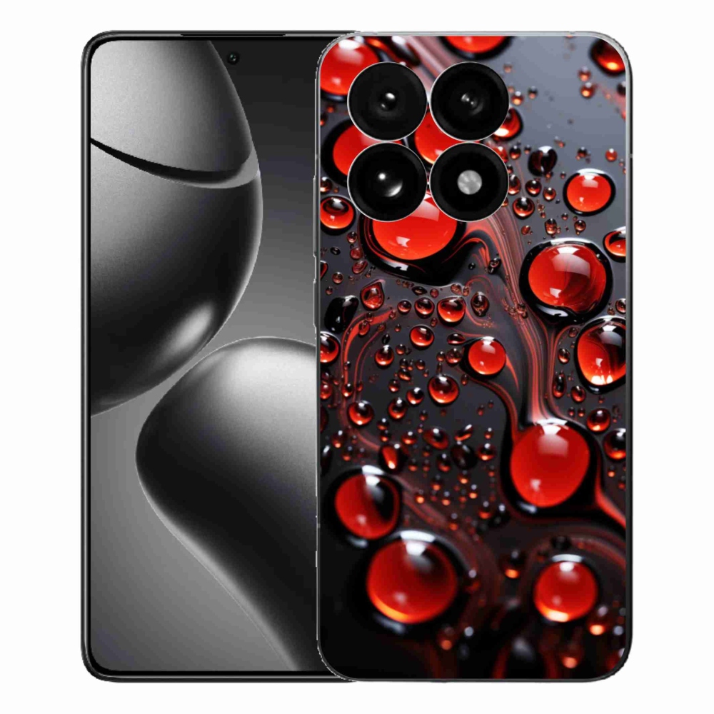 Gelový kryt mmCase na Xiaomi 15T - červené kapky 2