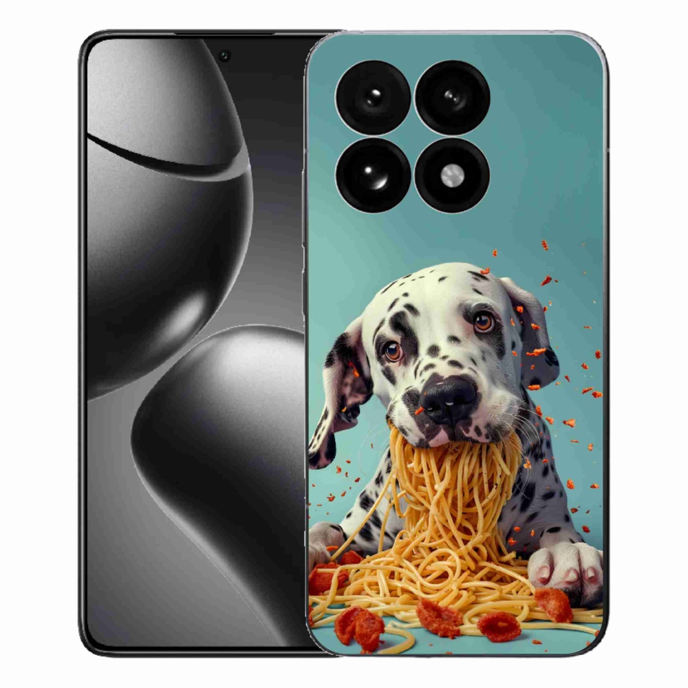 Gelový kryt mmCase na Xiaomi 15T - dalmatin a špagety