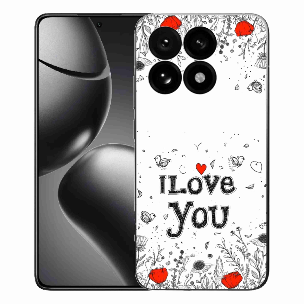 Gelový kryt mmCase na Xiaomi 15T - I love you bílé pozadí