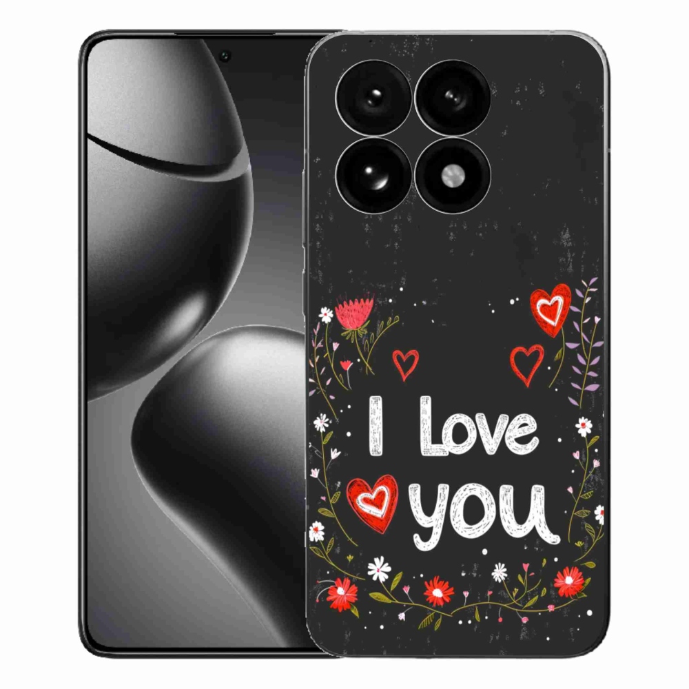 Gelový kryt mmCase na Xiaomi 15T - I love you černé pozadí