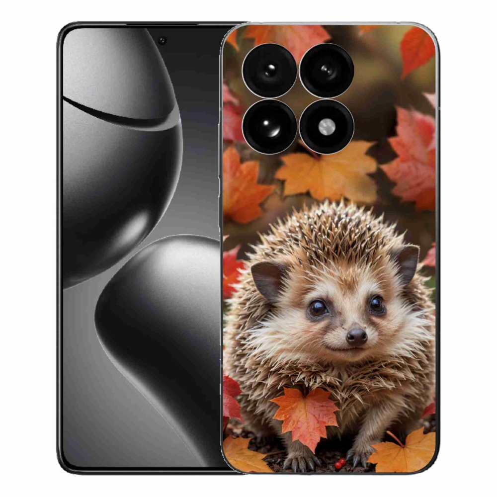 Gelový kryt mmCase na Xiaomi 15T - ježek v listí