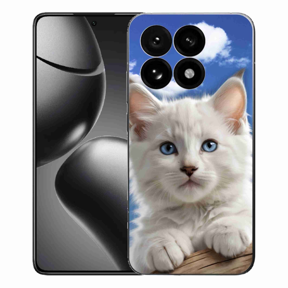 Gelový kryt mmCase na Xiaomi 15T - kotě a oblaka