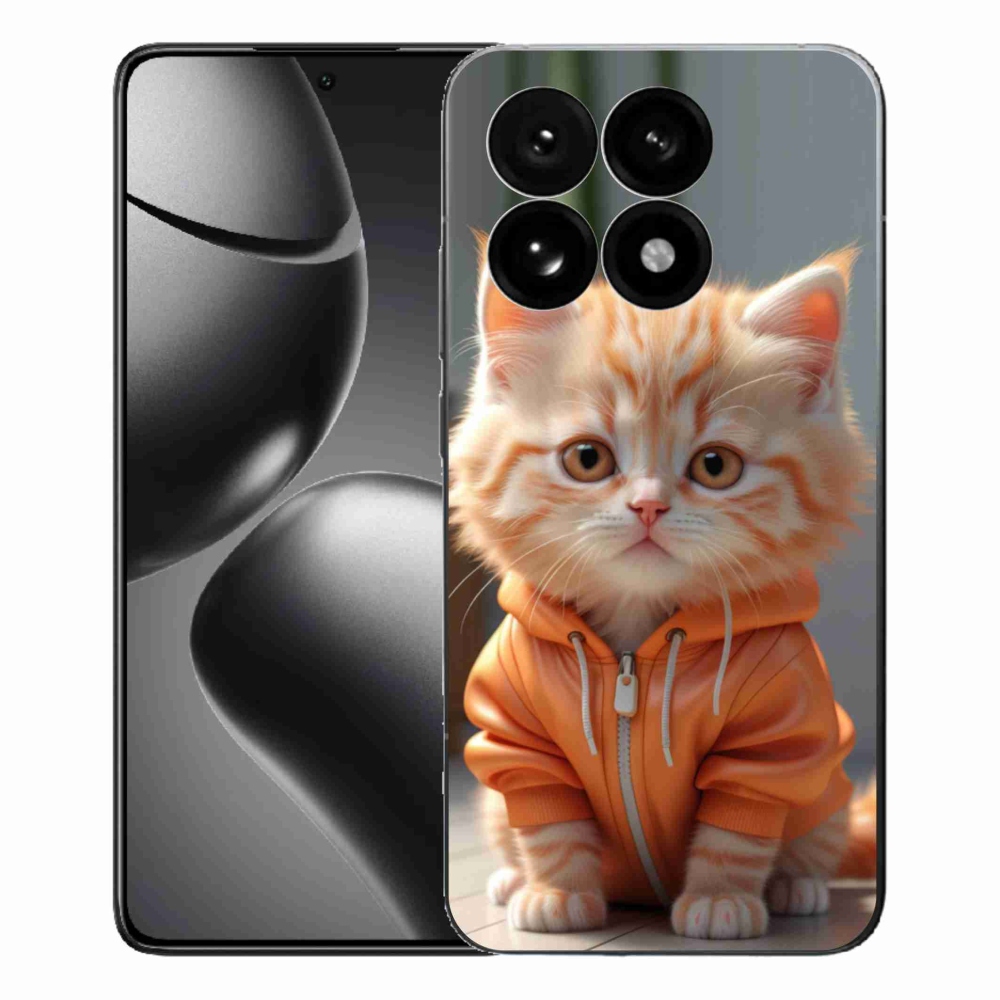 Gelový kryt mmCase na Xiaomi 15T - kotě v mikině