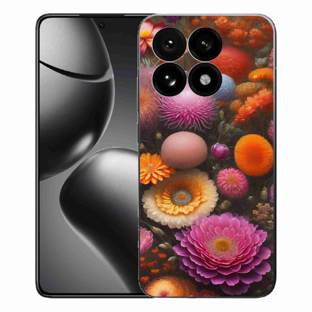 Gelový kryt mmCase na Xiaomi 15T - květinová kompozice