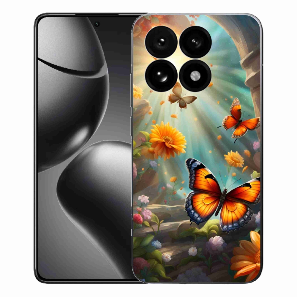 Gelový kryt mmCase na Xiaomi 15T - motýlí zahrada 2