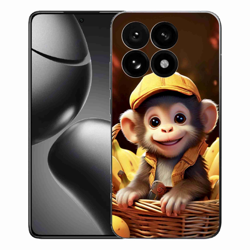 Gelový kryt mmCase na Xiaomi 15T - opice v košíku