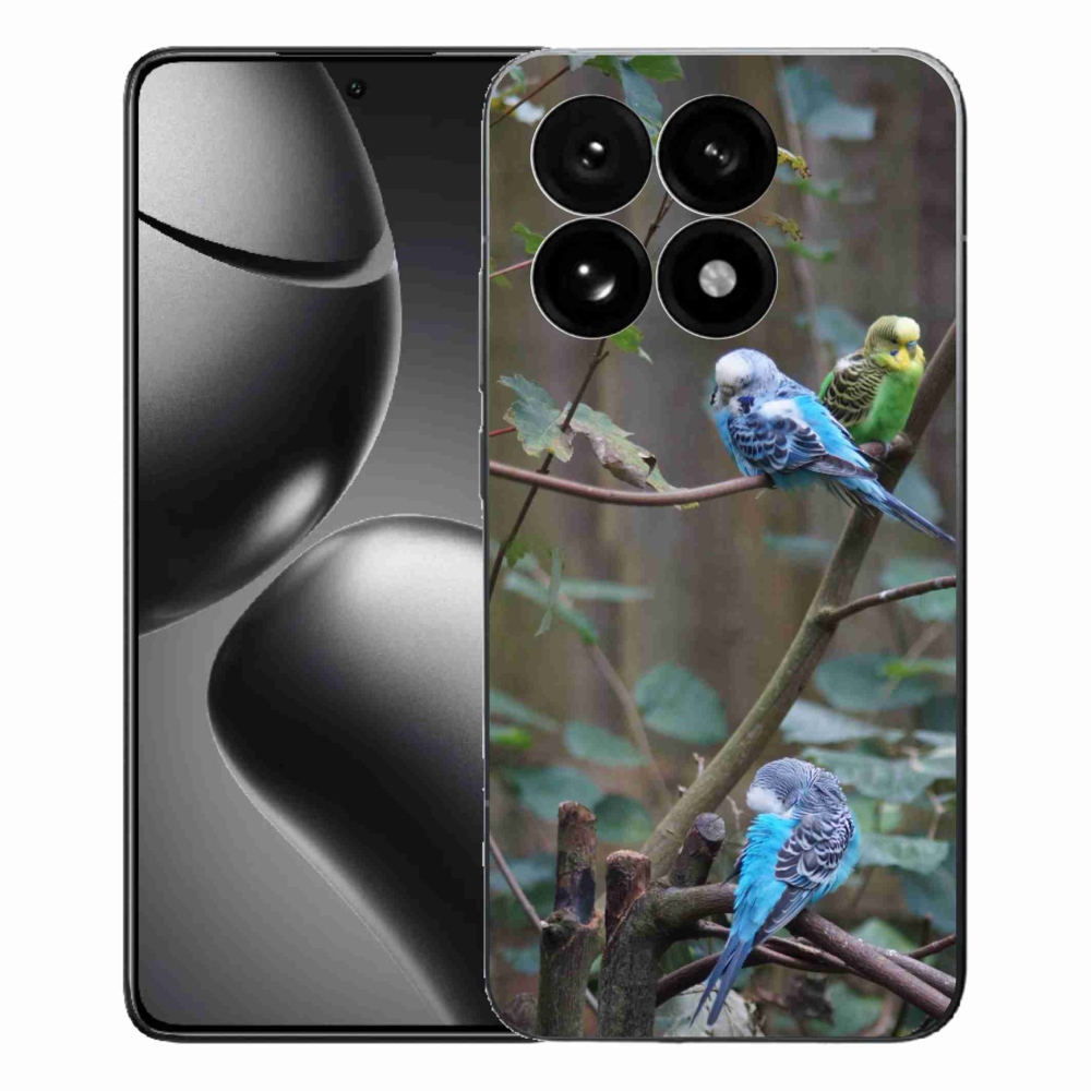 Gelový kryt mmCase na Xiaomi 15T - papoušci na větvi