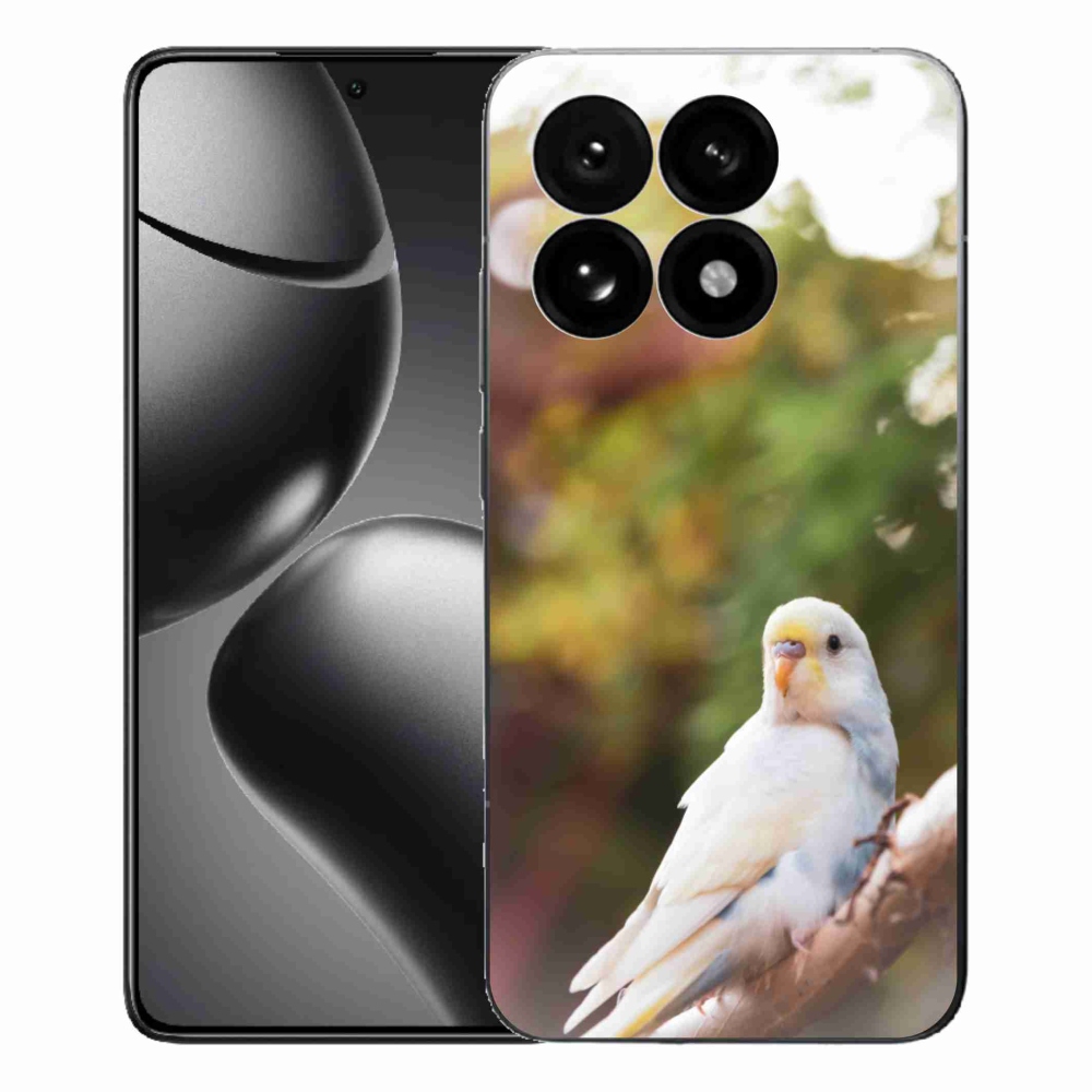 Gelový kryt mmCase na Xiaomi 15T - papoušek andulka bílá