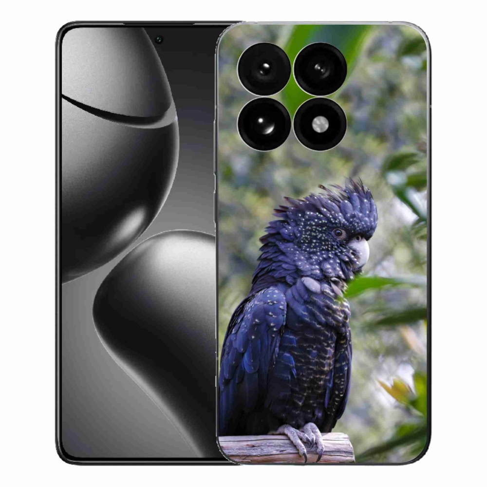 Gelový kryt mmCase na Xiaomi 15T - papoušek kakadu černý