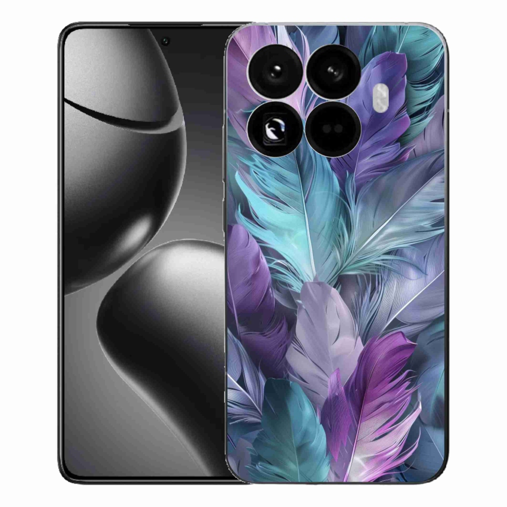 Gelový kryt mmCase na Xiaomi 15T Pro - barevné peří 2