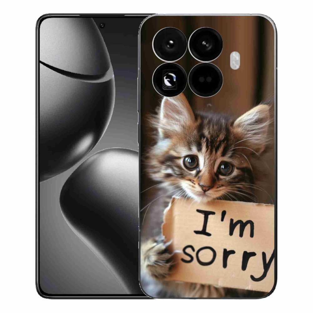 Gelový kryt mmCase na Xiaomi 15T Pro - kočíčí omluva