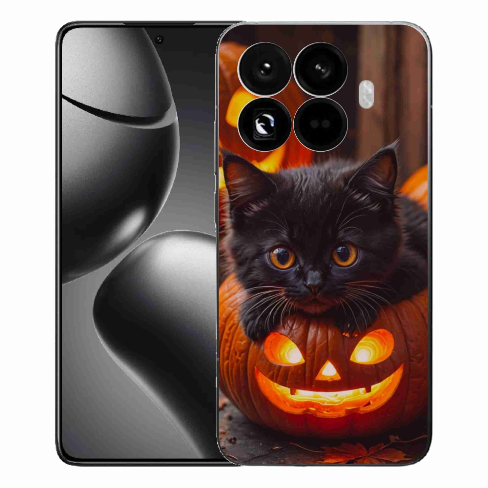 Gelový kryt mmCase na Xiaomi 15T Pro - kotě a dýně