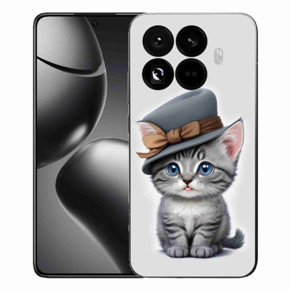 Gelový kryt mmCase na Xiaomi 15T Pro - kotě s kloboukem