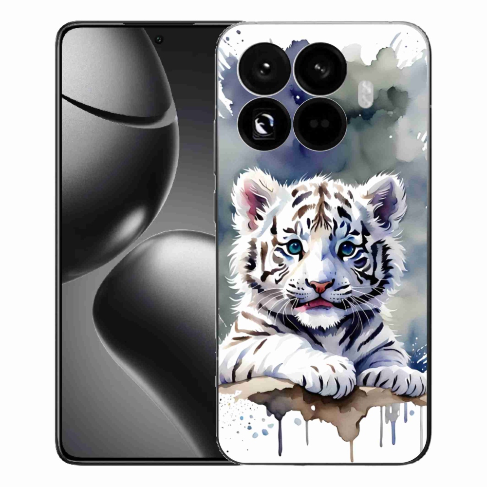 Gelový kryt mmCase na Xiaomi 15T Pro - mládě bílého tygra