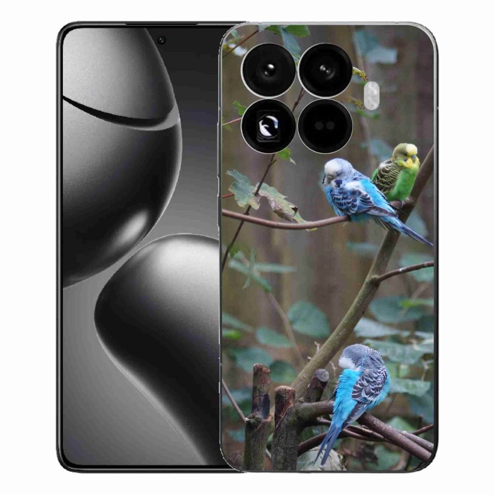 Gelový kryt mmCase na Xiaomi 15T Pro - papoušci na větvi