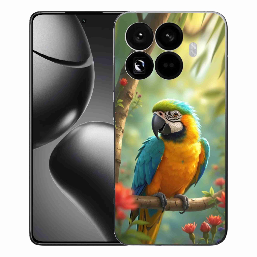Gelový kryt mmCase na Xiaomi 15T Pro - papoušek ara modrožlutá