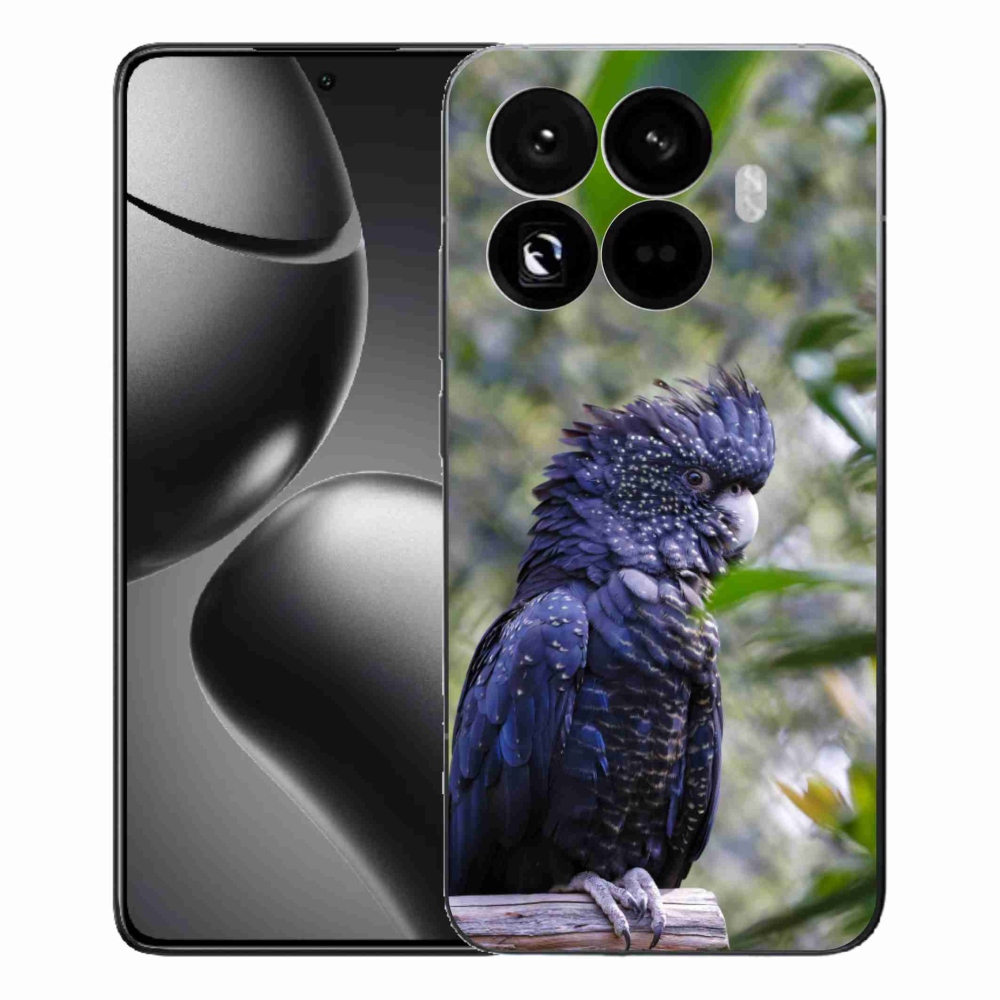 Gelový kryt mmCase na Xiaomi 15T Pro - papoušek kakadu černý