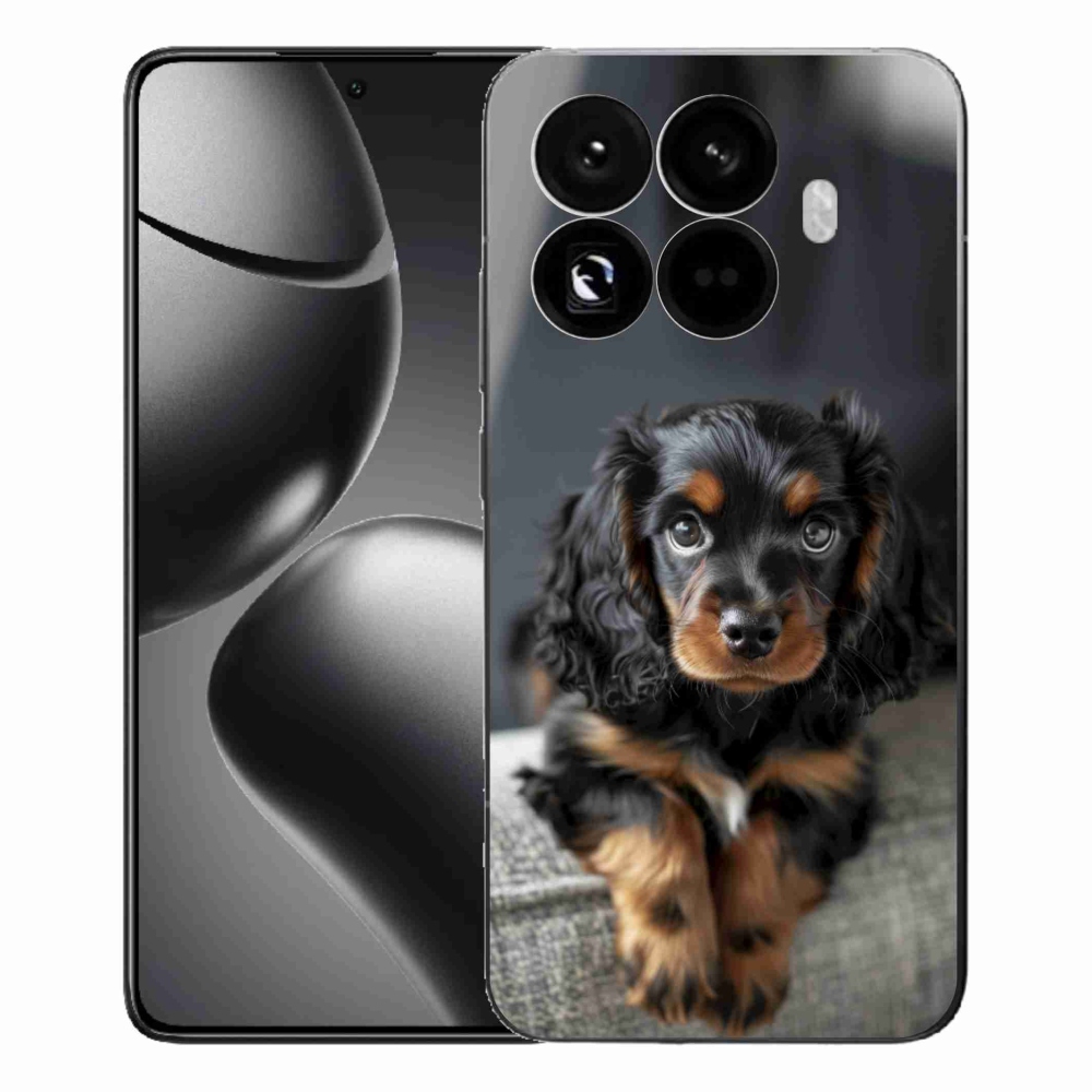 Gelový kryt mmCase na Xiaomi 15T Pro - roztomilý dlouhosrstý jezevčík