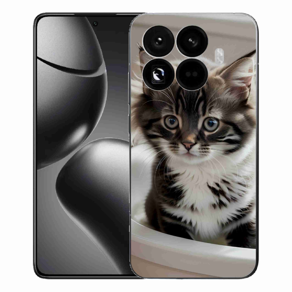 Gelový kryt mmCase na Xiaomi 15T Pro - zvědavé kotě