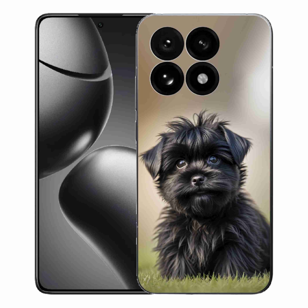 Gelový kryt mmCase na Xiaomi 15T - roztomilý černý pejsek
