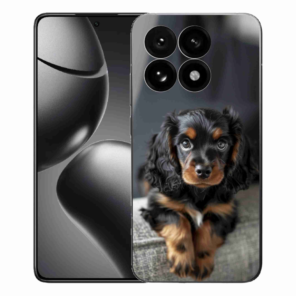 Gelový kryt mmCase na Xiaomi 15T - roztomilý dlouhosrstý jezevčík