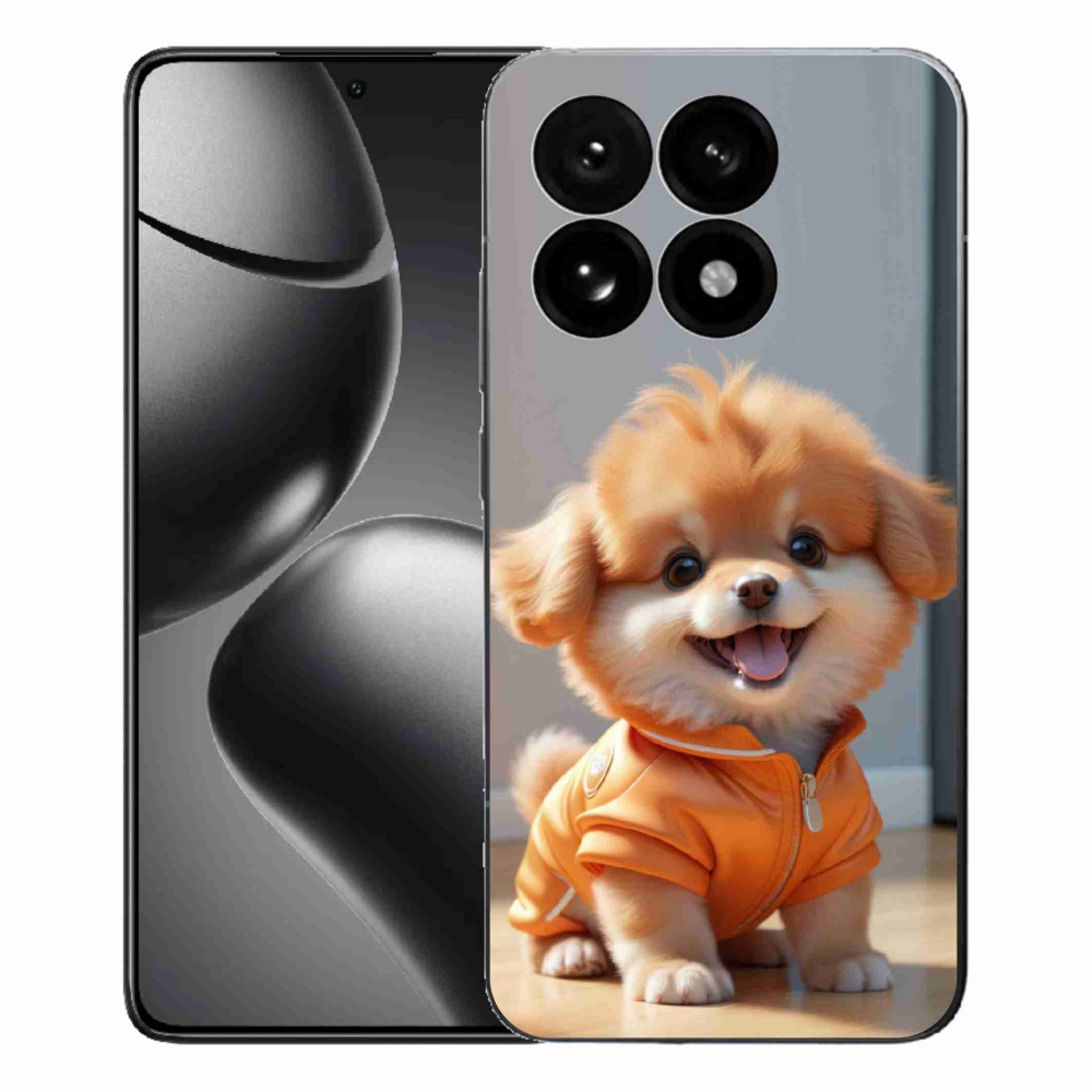 Gelový kryt mmCase na Xiaomi 15T - roztomilý pomeranian v mikině