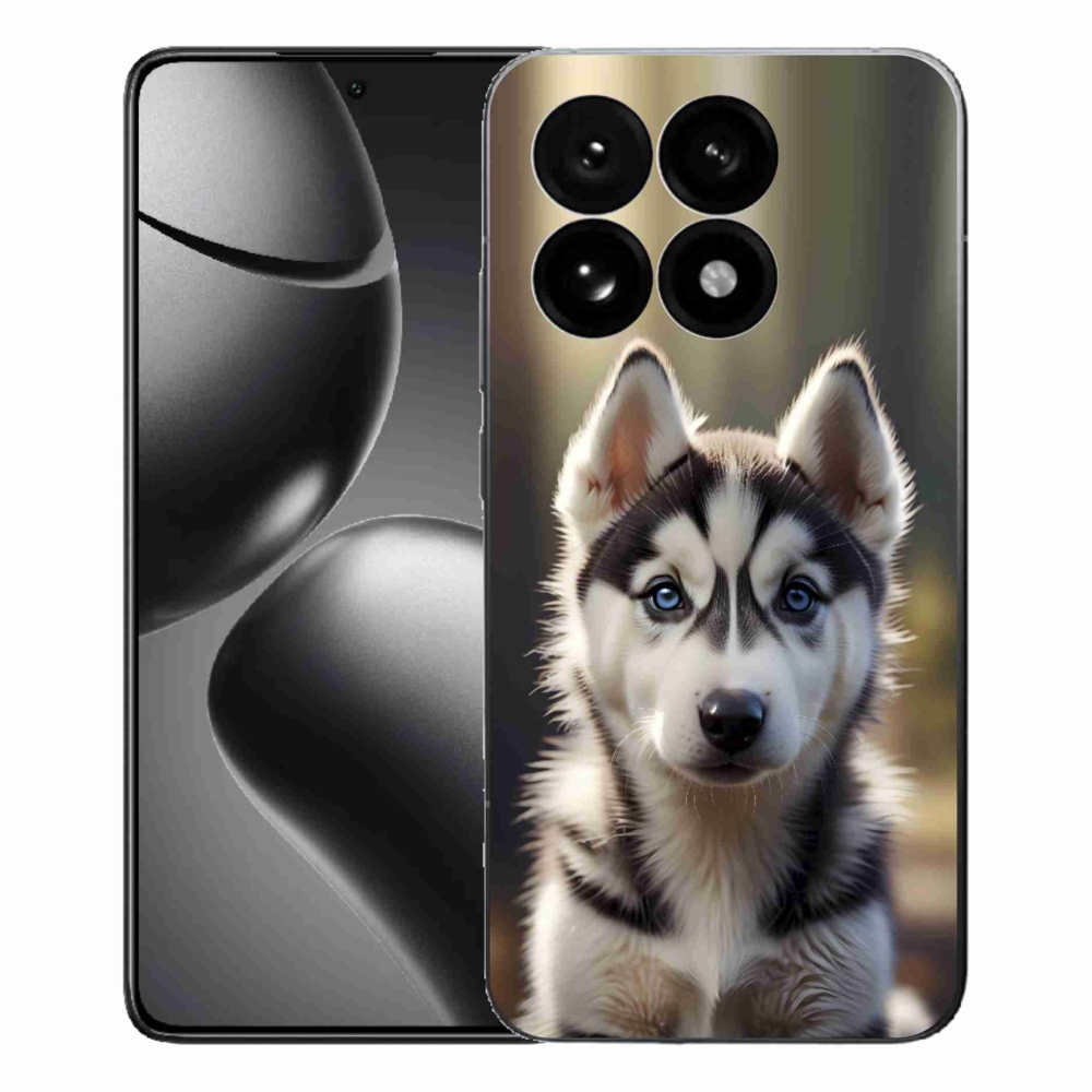 Gelový kryt mmCase na Xiaomi 15T - roztomilý sibiřský husky