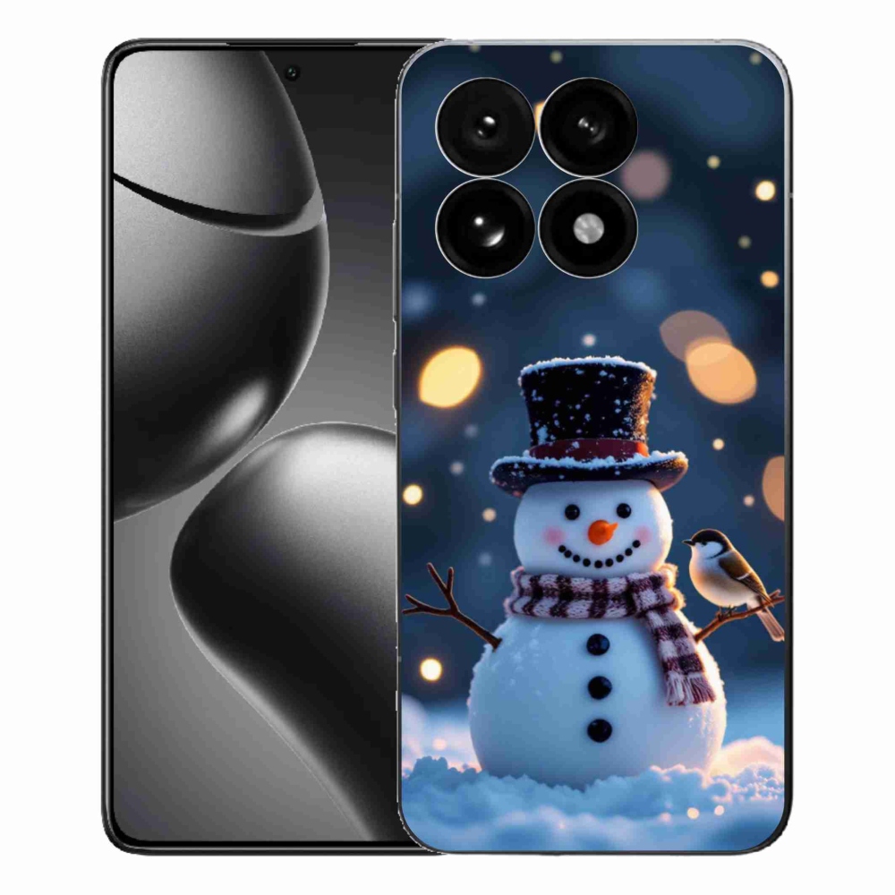 Gelový kryt mmCase na Xiaomi 15T - vánoční sněhulák