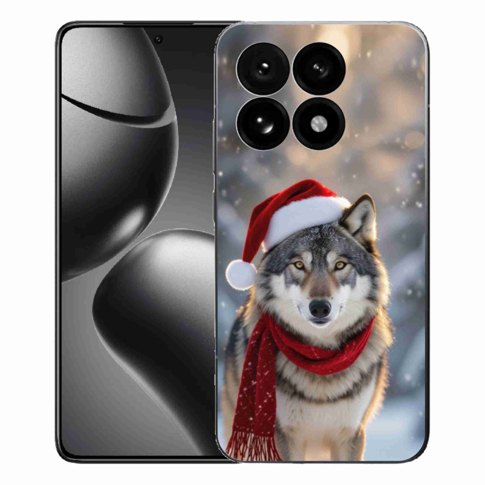 Gelový kryt mmCase na Xiaomi 15T - vánoční vlk