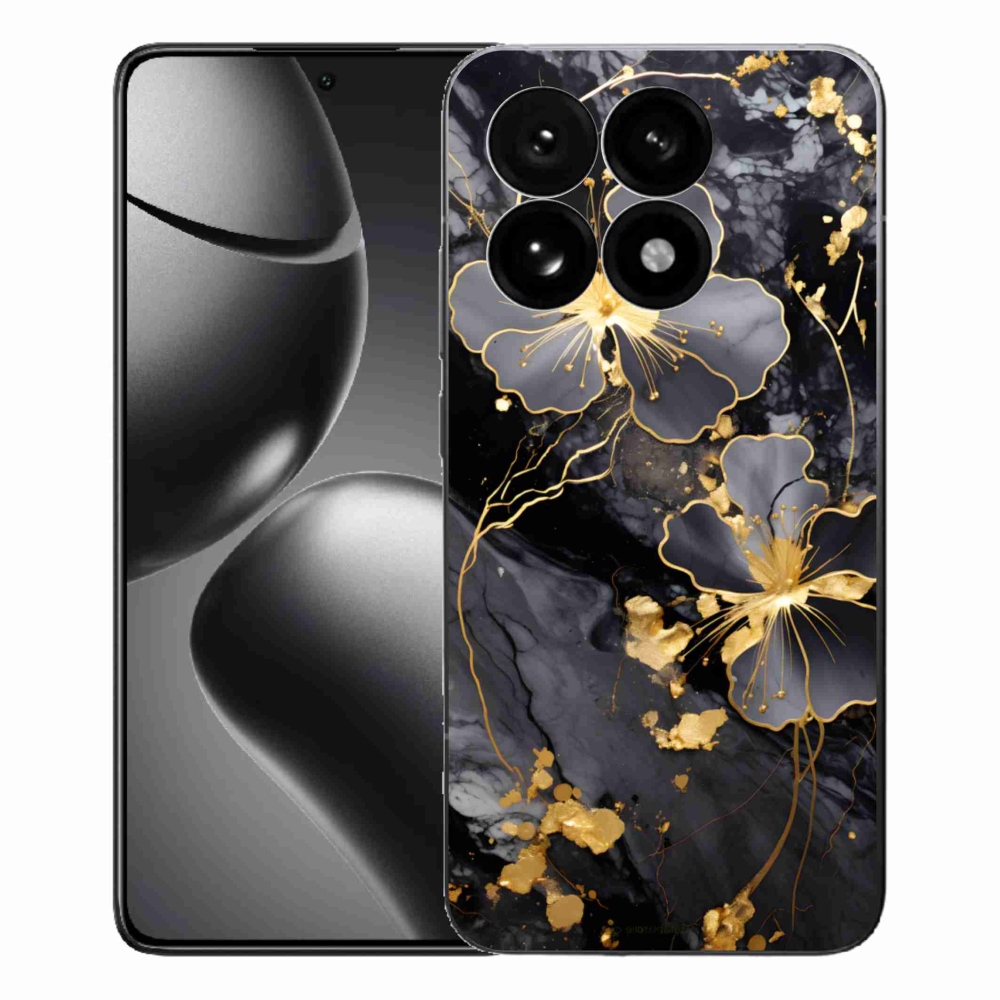 Gelový kryt mmCase na Xiaomi 15T - zlaté květy