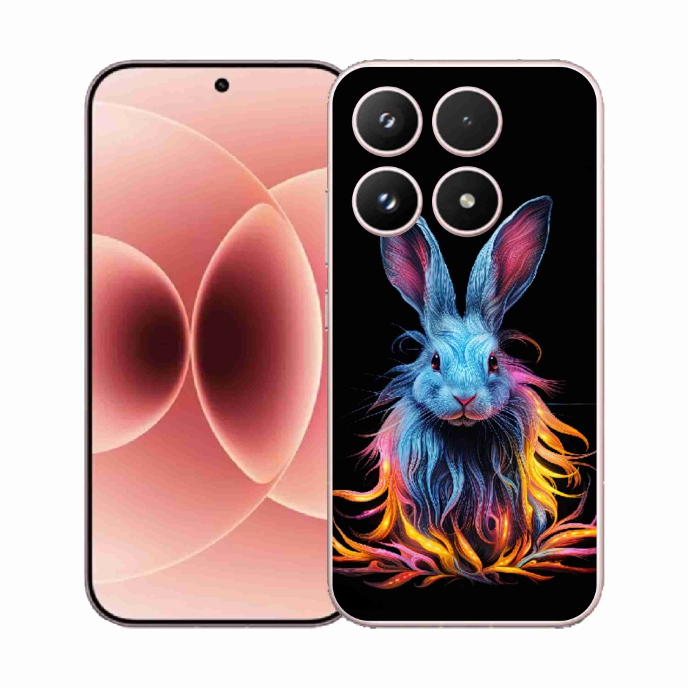 Gelový kryt mmCase na Xiaomi 17 - abstraktní zajíc