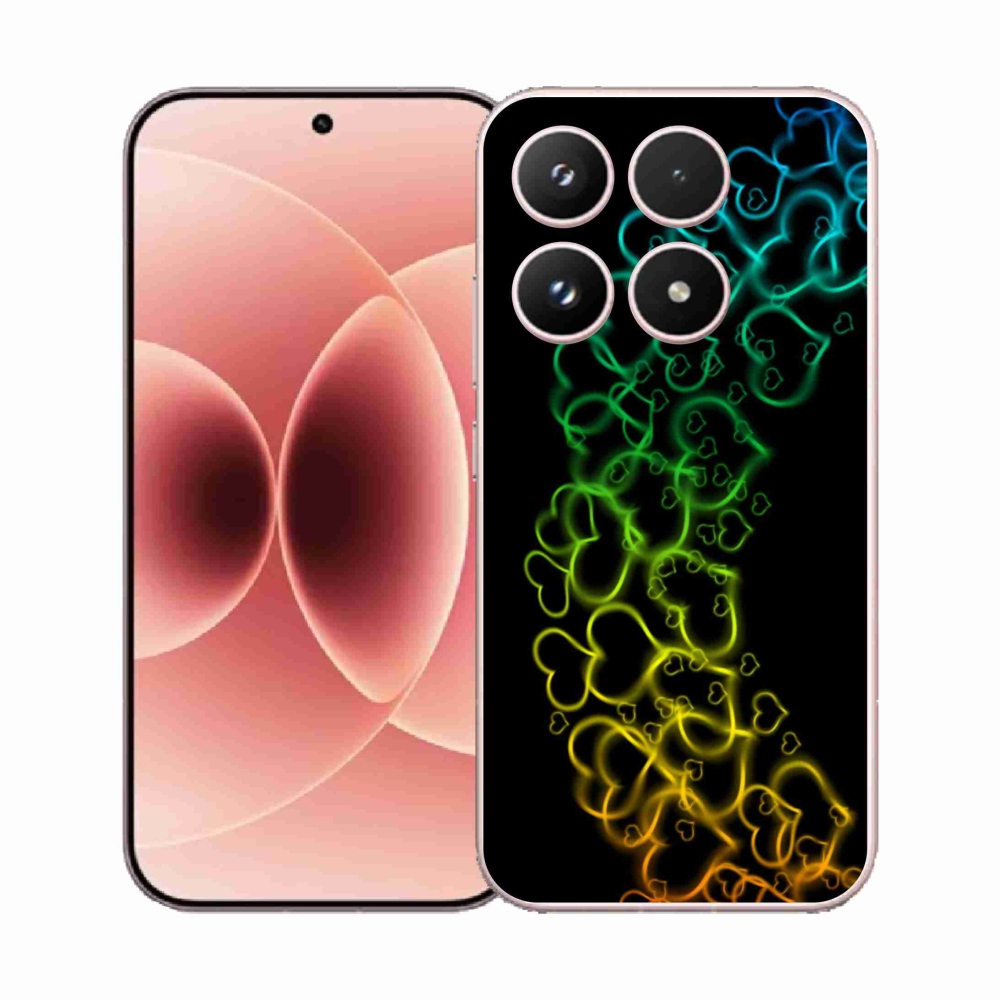 Gelový kryt mmCase na Xiaomi 17 - barevná srdíčka